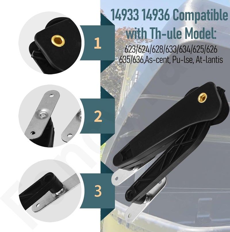 FancyTark 2 Pack Car Roof Box Replacement Lid Lifter 14933 14936 for THU-le 623/624/628/633/634/625/626/635/636 - Image 3